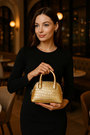 Trend & Lüks Kroko Mini El Çantası