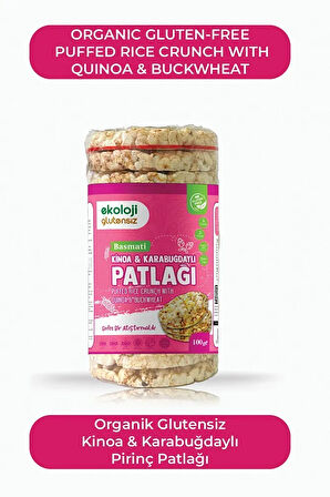 Glutensiz Karabuğday Kinoa Pirinç Patlağı100Gr6Paket GlutenFree Buckwheat Quinoa RicePuffs100Gr6Pack