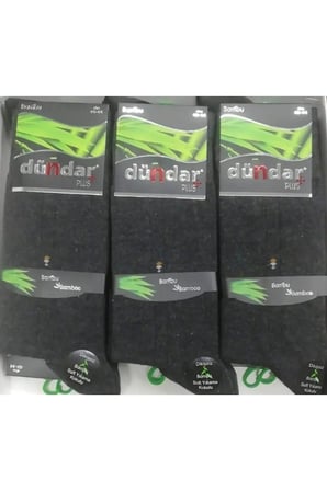 DÜNDAR PLUS 5602 ERKEK BAMBU LİKRALI ÇORAP 12 ADET