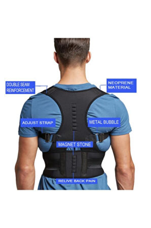 Manyetik Dik Durmak Için Ortopedik Kamburluk Önleyici Dik Duruş Bel Sırt Omuz Korsesi