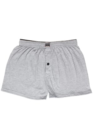 Erkek Gri Penye Düz Boxer 4'lü