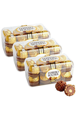 Ferrero Rocher Fındıklı Sütlü Çikolata T16 200 gr  X 3 Adet