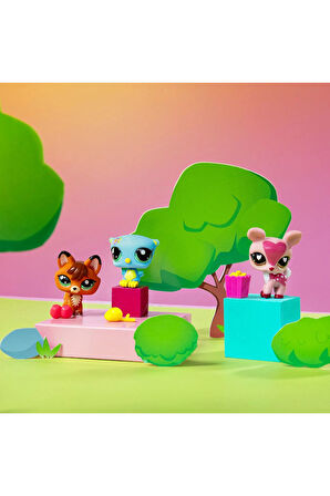 LPS Minişler Seri 3 Forest Pets 3'lü Figür Paketi - (#157 Baykuş, #158 Geyik ve #159 Tilki)