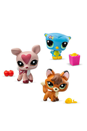 LPS Minişler Seri 3 Forest Pets 3'lü Figür Paketi - (#157 Baykuş, #158 Geyik ve #159 Tilki)