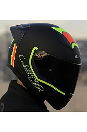 RAPID 2 RACE EXTRA MAT NEON SARI FULLFACE MOTOSİKLET KASKI