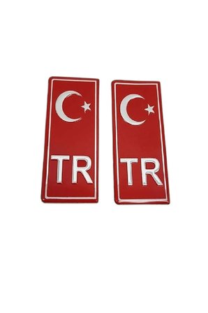 Plaka Sticker 2 Adet Türk Bayrağı