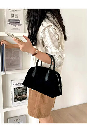 2024 Sonbahar Ve Kış Yeni Retro Çanta Niş Tasarım High-End Boston Kadın Çantası