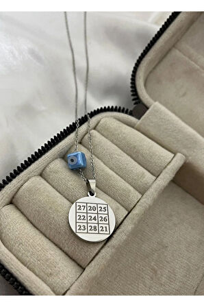 Kubera Yantra Plaka Çelik Uç Kolye (PARA MIKNATISI)