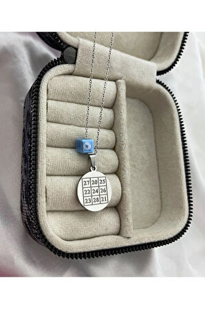 Kubera Yantra Plaka Çelik Uç Kolye (PARA MIKNATISI)