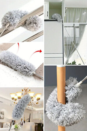 ®Teleskopik Bükülebilir Köşe Bucak Toz Alma Püskülü Dev Boy 280 cm