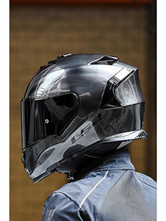 Ls2 Storm 2 Jeans Siyah Vizörlü Kask