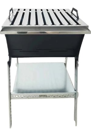 CAMPSTEEL 3mm Sac Portatif Mangal Paslanmaz Izgaralı Katlanır Kamp Barbekü Taşıma Çantalı