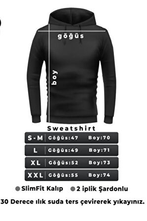 JOKER BASKLI KAPİŞONLU SWEAT