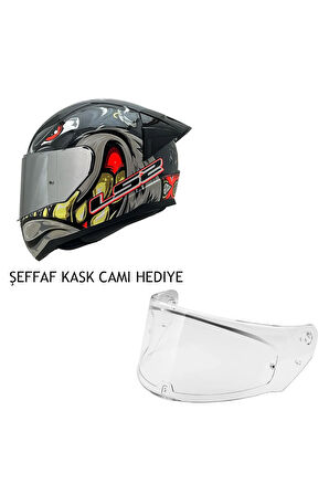 RAPID 2 SPOX GRİ-KIRMIZI KASK ŞEFFAF KASK CAMI HEDİYELİ