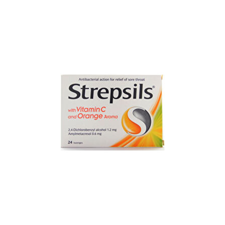 Strepsils Vitamin C Orange 24 Pastil | Portakal Aromalı