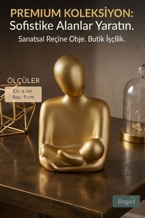 Biblo Heykel Anne Bebek Altın Model 10