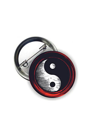 Yin Yang Buton Rozet