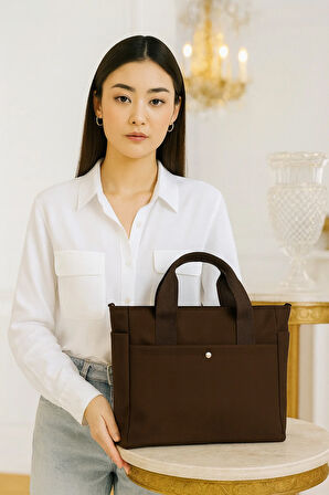 Lüks Çok Gözlü Minimal Tote & Omuz Çantası