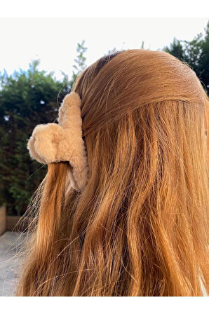 Peluş Yumuşak Tüylü Mandal Toka 3'lü 11 cm