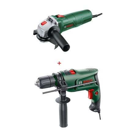 Bosch Universal Grind Taşlama Makinesi 750 Watt 115mm 1 Ad Disk + Easyimpact 600 Darbeli Matkap 600 Watt