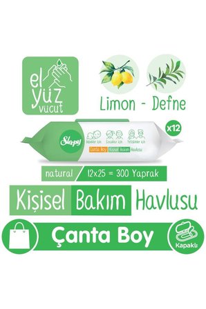 Sleepy Natural Kişisel Bakım Havlusu Çanta Boy 12x25 (300 Yaprak)