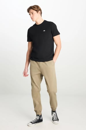 Regular Fit Patch Logo T-shirt Black