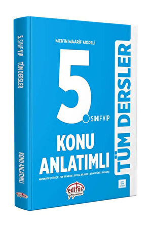 Editör Yayınları 2025 5.Sınıf Vip Tüm Dersler Konu Anlatımlı