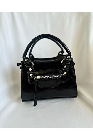 Kadın Siyah Premium Kalite Manuka Çapraz Omuz Çantası