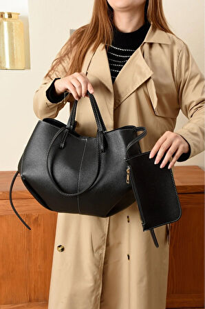 Lüks Cüzdan Hediyeli Büyük Kapasiteli Omuz Çantası