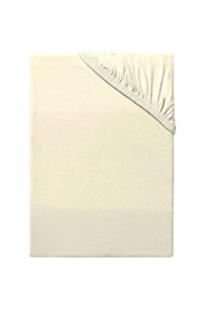 Penye Tek Kişilik Lastikli Çarşaf Krem 100x200