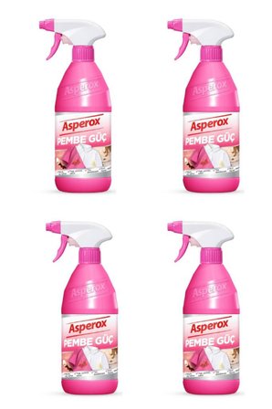 ASPEROX 650 ml Pembe Güç Leke Çıkarıcı Sprey Konsantre Formül ile Etkili Temizlik X4