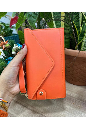 2 Li Paket Turuncu Cüzdan Ve Urban Çanta Set