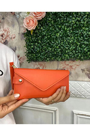 2 Li Paket Turuncu Cüzdan Ve Urban Çanta Set