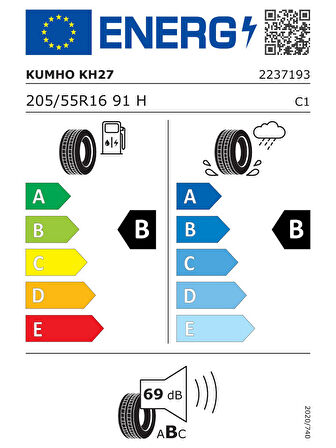 Kumho 205/55 R16 91H Ecowing Es31 Oto Yaz Lastiği - 2024