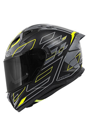 50.9 Assault Mat Siyah-gri-neon Sarı Kask
