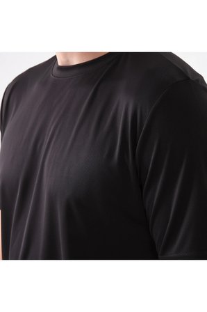 Pavotti Erkek Tshirt Pro+Compression Oversize Nefes Alan Ter Tutmayan Kumaş Geniş Kalıp Siyah