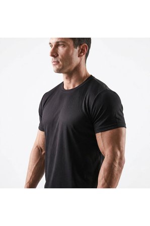 Pavotti Erkek Tshirt Pro+Compression Oversize Nefes Alan Ter Tutmayan Kumaş Geniş Kalıp Siyah