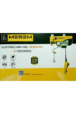 Elektrikli Mini Vinç 125/250 Kg 939