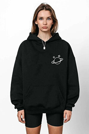 Unisex 2ip Örme Kumaş Oversize Sweatshirt