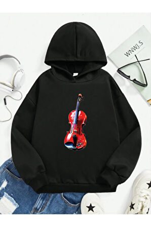 Çocuk Kapüşonlu Baskılı Sweatshirt