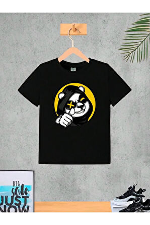 Çocuk Tasarım Dog Baskılı T-Shirt Şort Alt Üst Takım