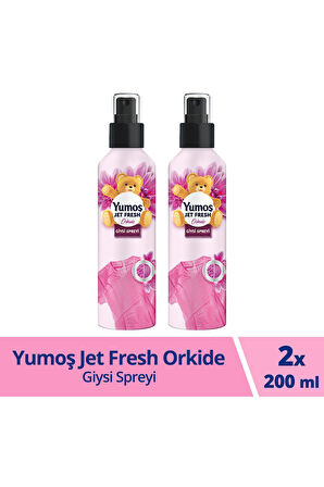 Yumoş Jet Fresh Giysi Spreyi Orkide 2 x 200 ML