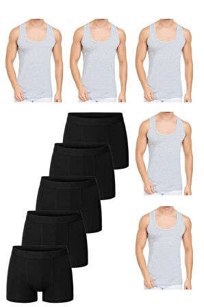 10 Parça Atlet Ve Boxer Takımı Ekonomik Paket 5 Boxer 5 Atlet