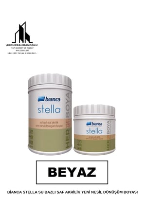 Stella Boya Yeni Nesil Yaşam Boyası Dolap-fayans-cam-plastik-ahşap 1 Lt Beyaz