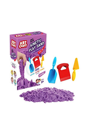03694 Aksesuarlı Mor Kinetik Oyun Kumu 1000 gr -Dede