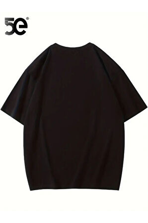Newon Büyük Beden Grafik Baskılı Oversize Penye T-shirt Tişört Tüm Mevsimler