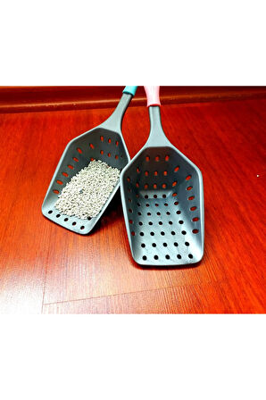 Kedi Kumu Eleme Küreği, Küçük Delikli Ince Taneli Dar Aralıklı Pet Tuvalet Temizleme Eleği Süzgeç