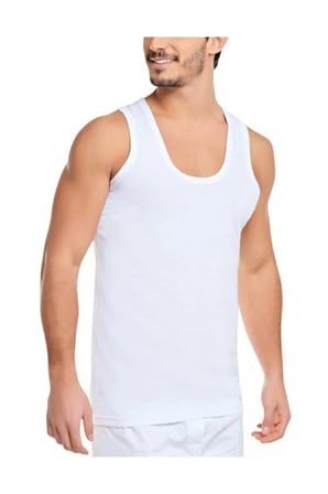Erkek 6'lı Paket Atlet & Lacivert Kemer