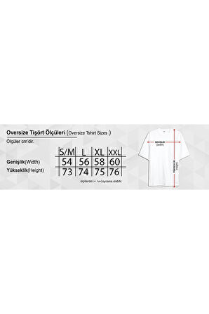 Unisex Tutulma Baskılı Oversize Boyfriend T-Shirt