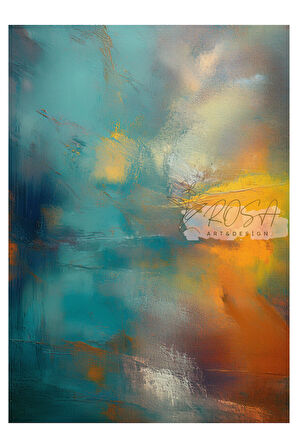 Çerçevesiz Poster Dijital Baskı Soyut Gizemli Yansımalar - 50x70